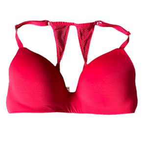 Sz36C Victoria’s Secret Vibrant Red Bra with Mesh Detail